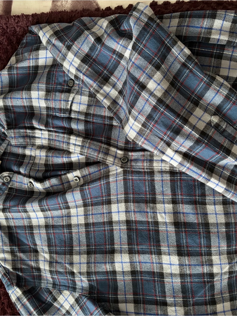 The North Face Men’s Blue Plaid Flannel Shirt - Picture 2 of 2